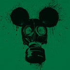 Gas Mousk Cartoon Mouse Wearing a Gas Mask