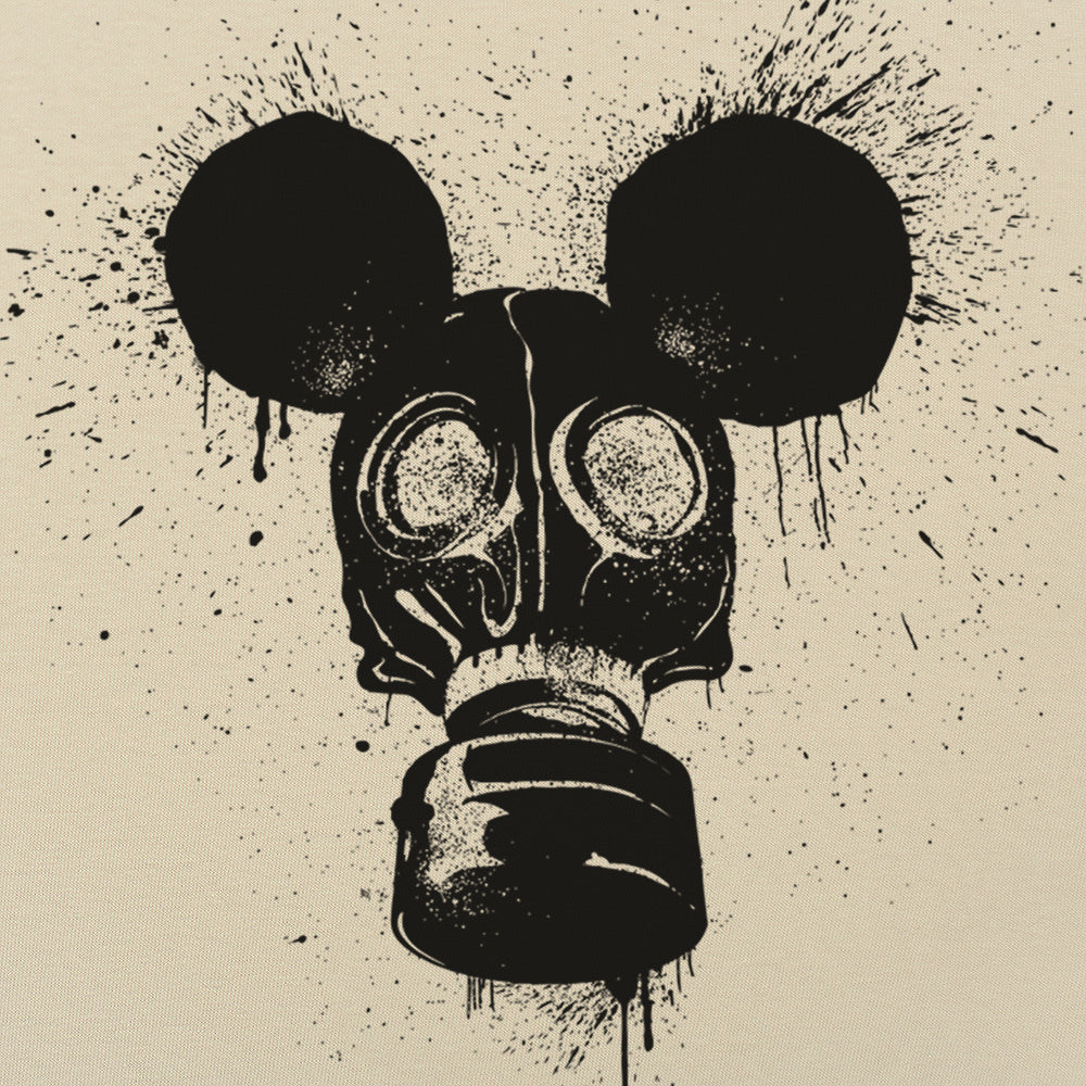 Gas Mousk Cartoon Mouse Wearing a Gas Mask