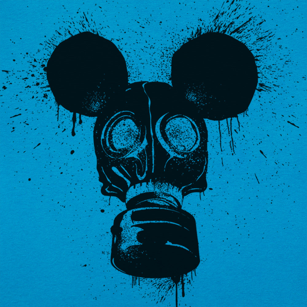 Gas Mousk Cartoon Mouse Wearing a Gas Mask