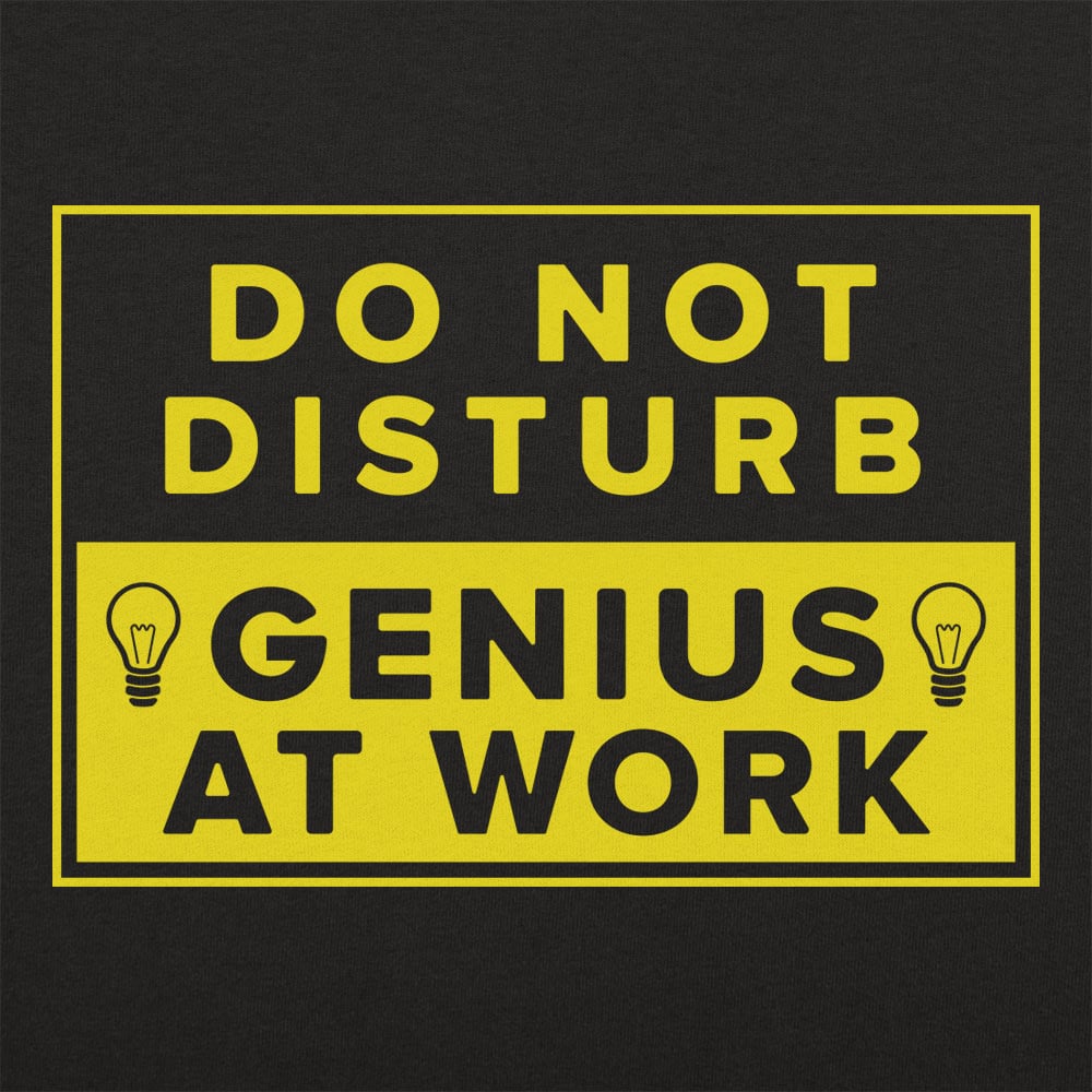Genius At Work Do Not Disturb Warning Sign