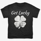 Get Lucky Four Leaf Clover St Patricks Day