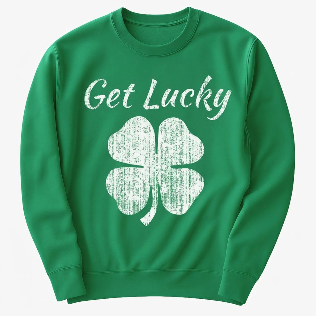 Get Lucky Four Leaf Clover St Patricks Day