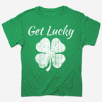 Get Lucky Four Leaf Clover St Patricks Day