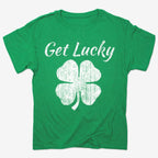 Get Lucky Four Leaf Clover St Patricks Day