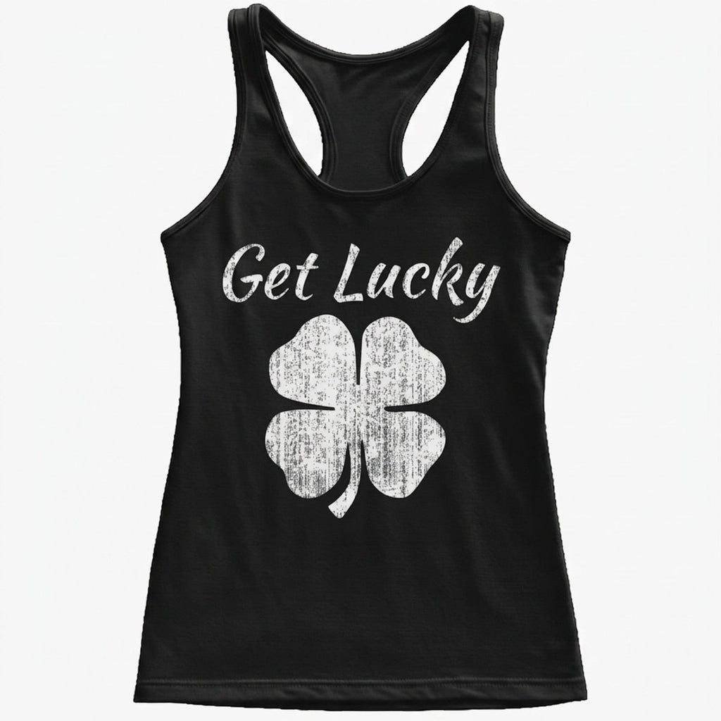 Get Lucky Four Leaf Clover St Patricks Day
