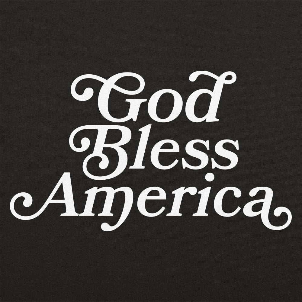 God Bless America Patriotic Script Typography