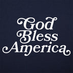 God Bless America Patriotic Script Typography