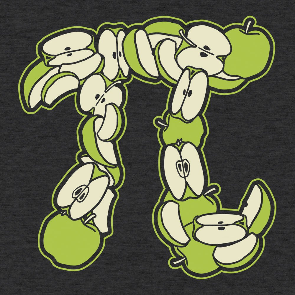 Granny Smith's Pi Symbol Made of Green Apple Slices