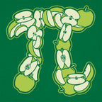 Granny Smith's Pi Symbol Made of Green Apple Slices
