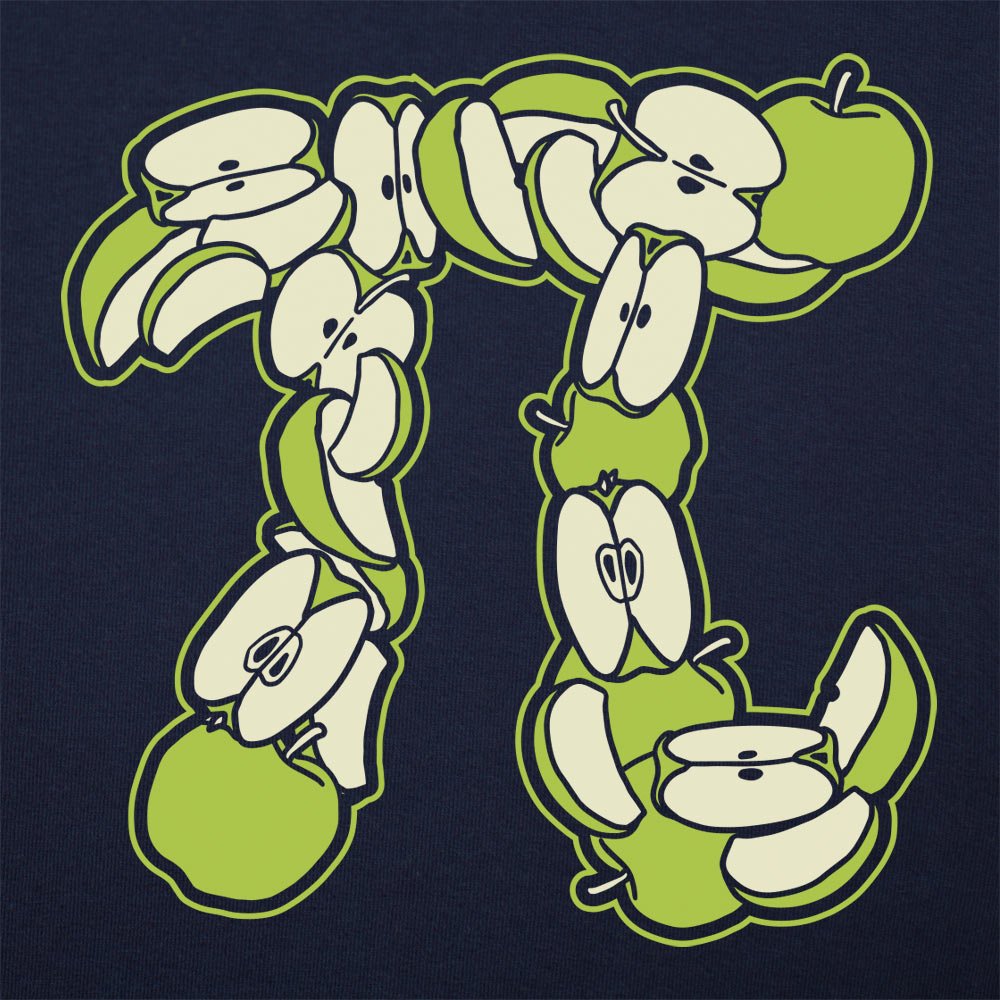 Granny Smith's Pi Symbol Made of Green Apple Slices