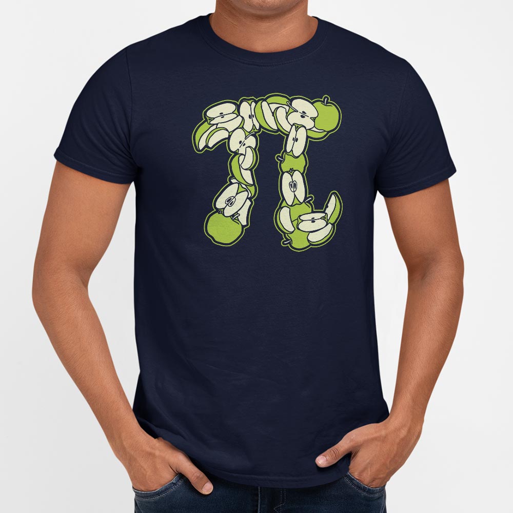 Granny Smith's Pi Symbol Made of Green Apple Slices