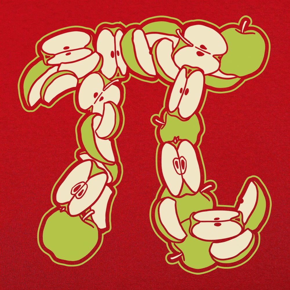 Granny Smith's Pi Symbol Made of Green Apple Slices