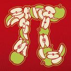 Granny Smith's Pi Symbol Made of Green Apple Slices