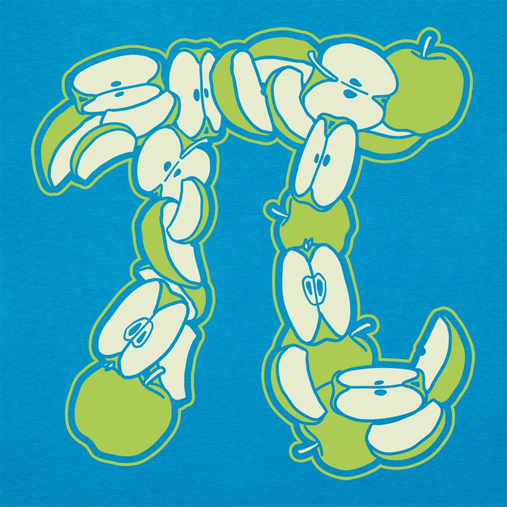 Granny Smith's Pi Symbol Made of Green Apple Slices