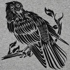 Three-Eyed Bird Mystical Raven Illustration