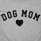 Dog Mom with Heart Varsity Text