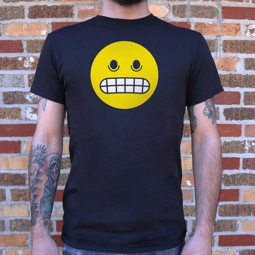 Grimacing Face Yellow Emoji with Clenched Teeth