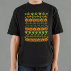 Ugly Halloween Sweater Pattern Pumpkins Ghosts Witches