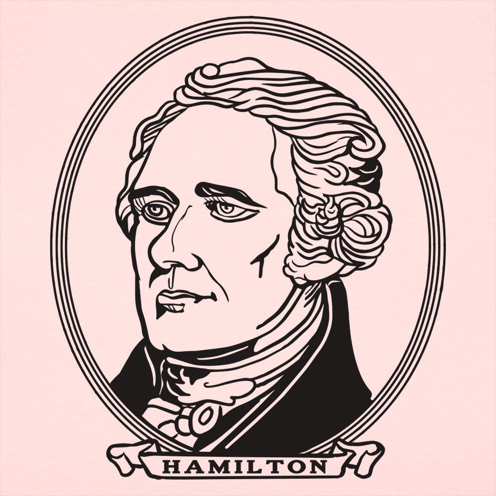Alexander Hamilton Portrait on Dollar Bill Style Design