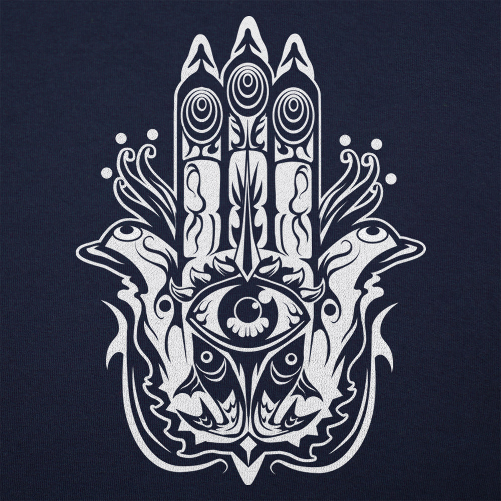 Hamsa Hand with Protective Evil Eye Symbol