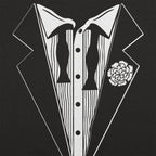 Hangover Tuxedo Crooked Bow Tie Costume Print