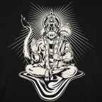 Hanuman Monkey God Sitting with Mace and Blessing Hand