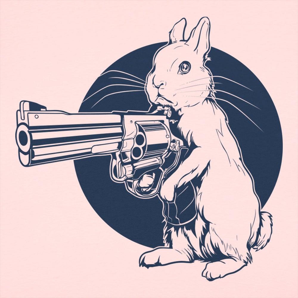 Hare Trigger - Rabbit Holding Revolver