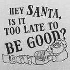 Hey Santa. Is It Too Late to Be Good