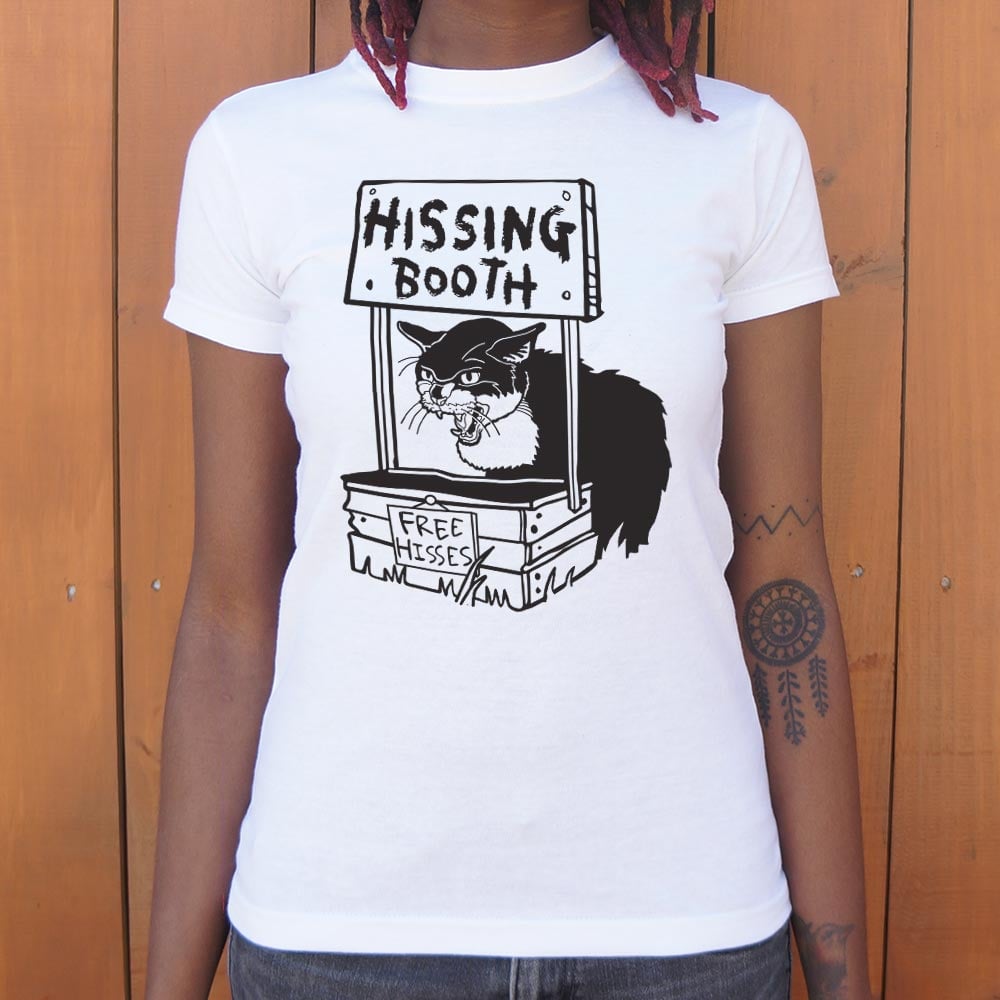Hissing Booth with Angry Cat and Free Hisses Sign