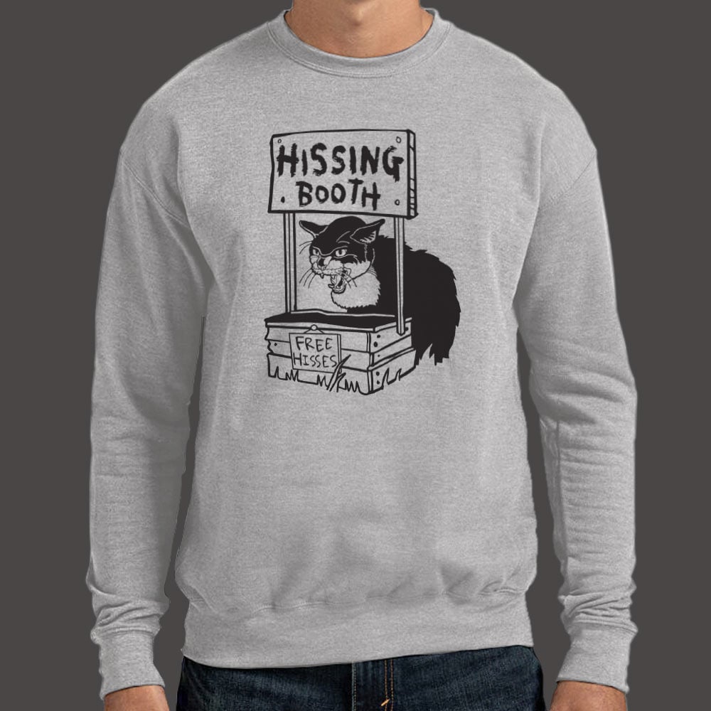 Hissing Booth with Angry Cat and Free Hisses Sign