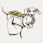 Hot Dog Dog Dachshund in a Bun
