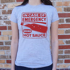 Hot Sauce Emergency Bottle Safety Sign Parody