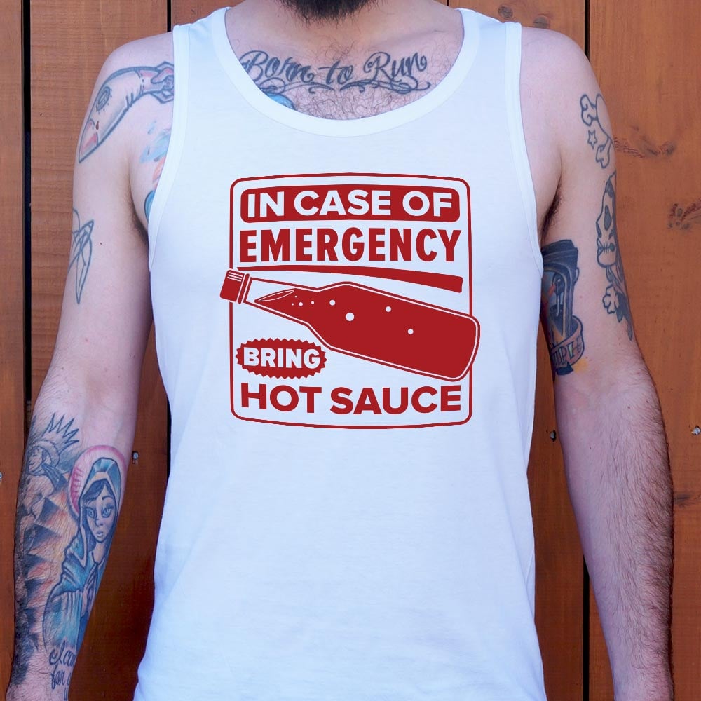 Hot Sauce Emergency Bottle Safety Sign Parody