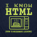I Know HTML How to Microwave Lasagna