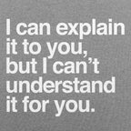 I Can Explain It to You But I Can't Understand It for You