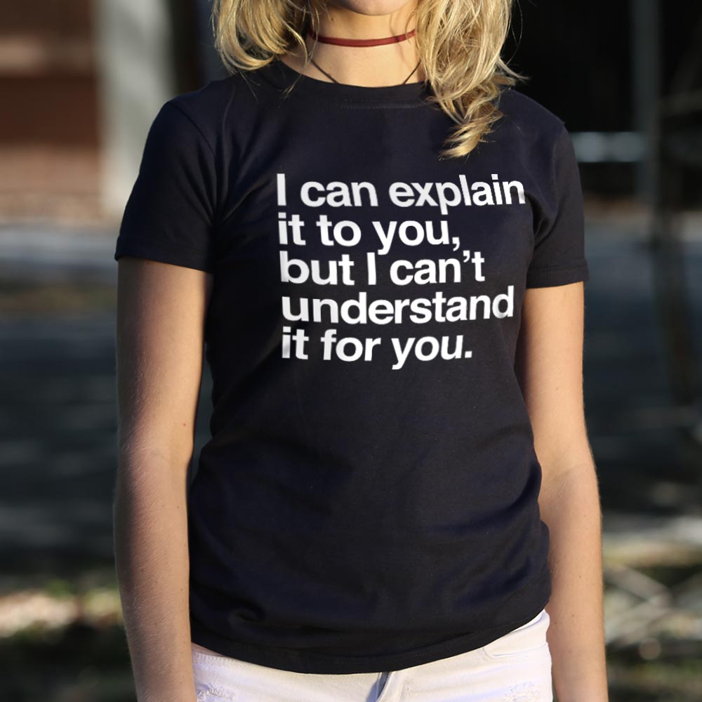 I Can Explain It to You But I Can't Understand It for You