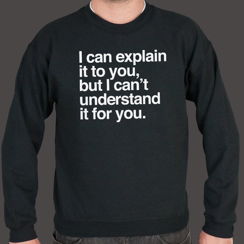 I Can Explain It to You But I Can't Understand It for You