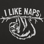 I Like Naps Sloth Hanging from Tree Branch