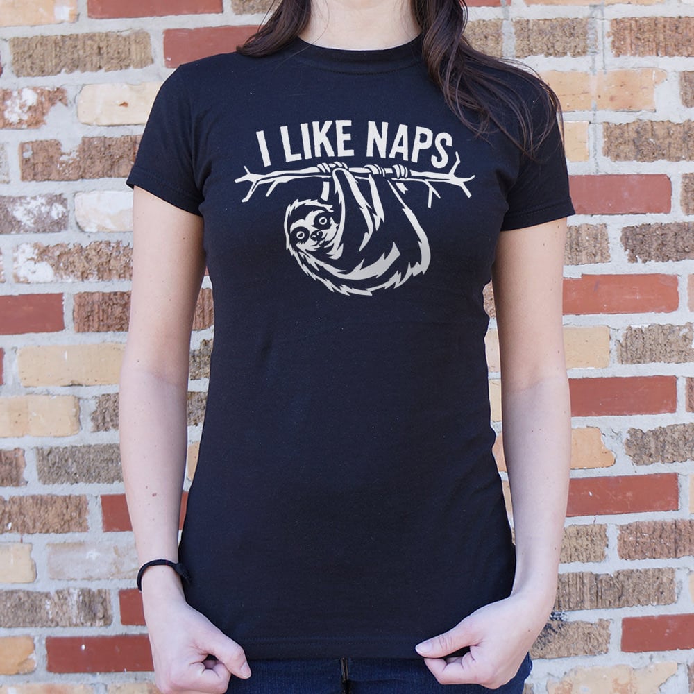 I Like Naps Sloth Hanging from Tree Branch