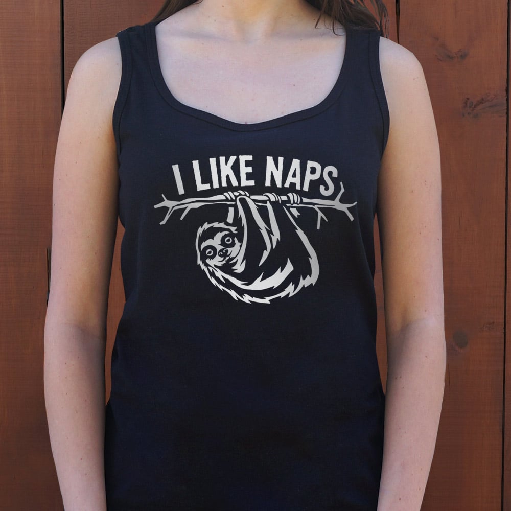 I Like Naps Sloth Hanging from Tree Branch