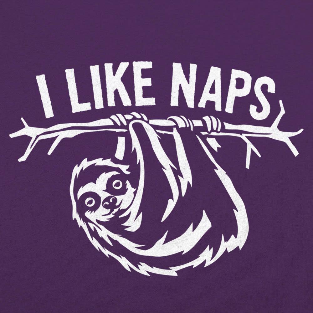 I Like Naps Sloth Hanging from Tree Branch