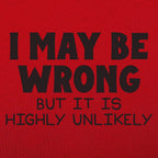 I May Be Wrong But It Is Highly Unlikely