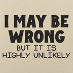 I May Be Wrong But It Is Highly Unlikely