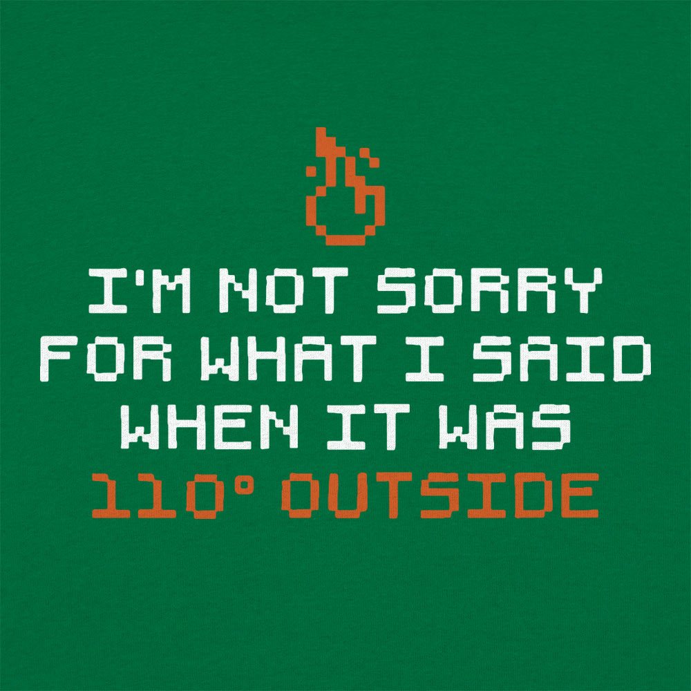 Not Sorry for What I Said When It Was 110 Degrees