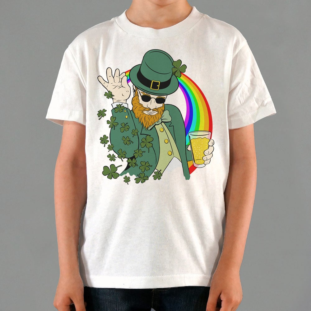 Shenanigans BAE Leprechaun with Sunglasses. Beer. and Rainbow