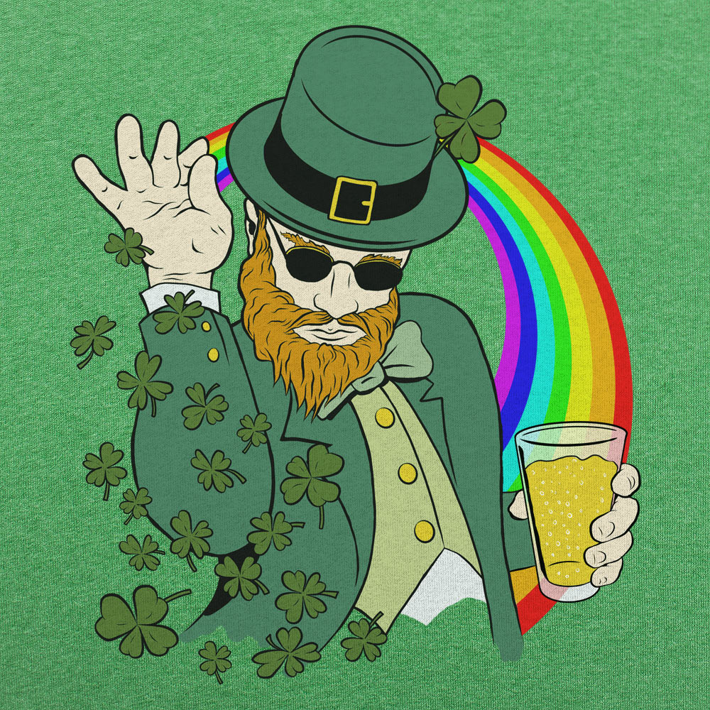 Shenanigans BAE Leprechaun with Sunglasses. Beer. and Rainbow