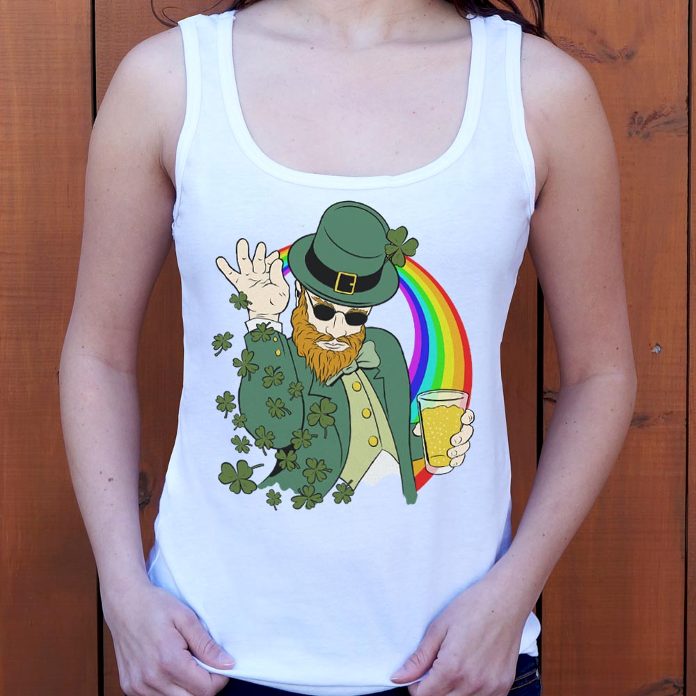 Shenanigans BAE Leprechaun with Sunglasses. Beer. and Rainbow