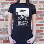 I Want To Believe UFO Flying Over Forest