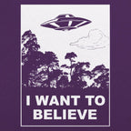 I Want To Believe UFO Flying Over Forest