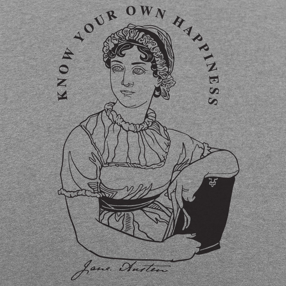 Know Your Own Happiness. Jane Austen Quote Portrait